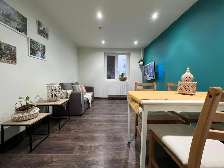 Apartment House Blue. Close Of Stade De France. Stains